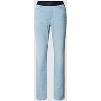 Marc Cain Straight Leg Jeans mit Label-Bund in Hellblau, Größe 36 von Marc Cain