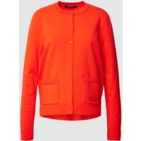 Marc Cain Strickjacke mit Label-Applikation Modell 'ADDITIONS' in Hellrot, Größe 38 von Marc Cain