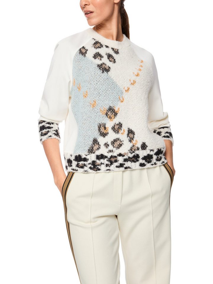 Marc Cain Strickpullover Doggy Dogs Premium Damenmode Rundhalsausschnitt, lockerer Schnitt, weiche Strickqualität von Marc Cain