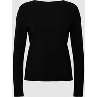 Marc Cain Strickpullover mit aufgesetzter Eingrifftasche in Black, Größe 44 von Marc Cain