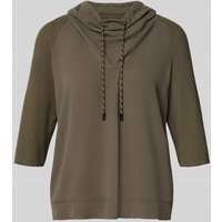 Marc Cain Sweatshirt mit Tunnelzug in Khaki, Größe 38 von Marc Cain