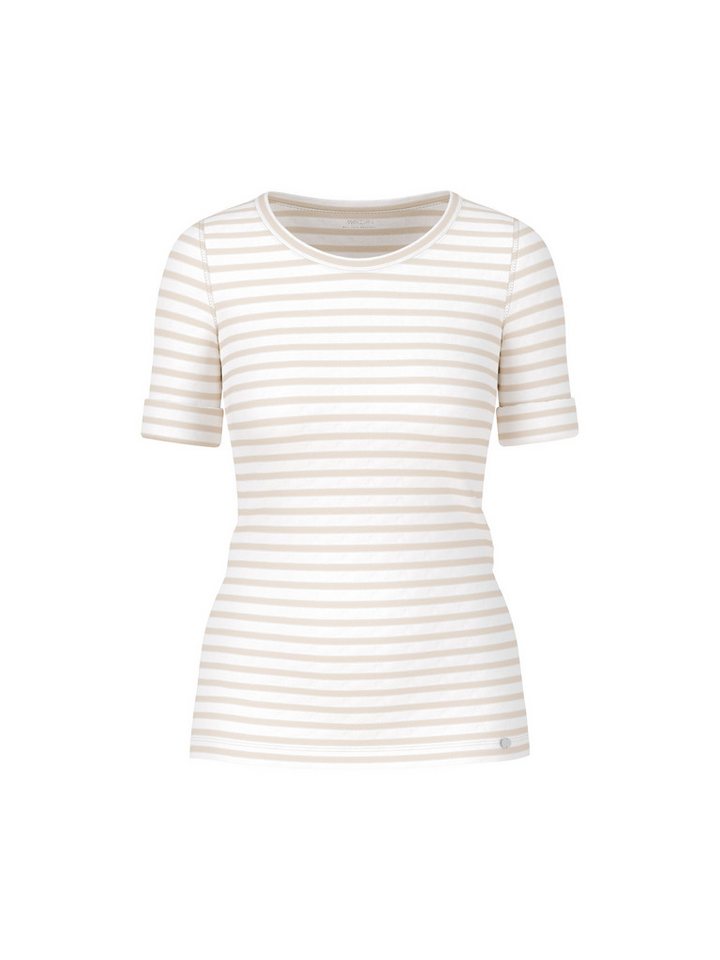 Marc Cain T-Shirt Ringel-T-Shirt aus Baumwoll-Ripp von Marc Cain
