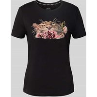 Marc Cain T-Shirt mit Motiv-Print in Black, Größe 34 von Marc Cain