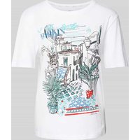 Marc Cain T-Shirt mit Motiv-Print in Weiss, Größe 38 Marc Cain T-Shirt mit Motiv-Print in Weiss, Größe 38 von Marc Cain