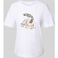 Marc Cain T-Shirt mit Motiv-Print in Weiss, Größe 42 Marc Cain T-Shirt mit Motiv-Print in Weiss, Größe 42 von Marc Cain