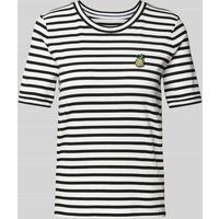 Marc Cain T-Shirt mit Motiv-Stitching und Rundhalsausschnitt in Weiss, Größe 44 Marc Cain T-Shirt mit Motiv-Stitching und Rundhalsausschnitt in Weiss, Größe 44 von Marc Cain