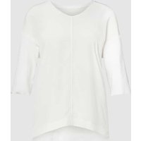 Marc Cain T-Shirt mit Paspelierung in Offwhite, Größe 34 von Marc Cain