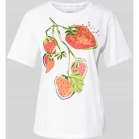 Marc Cain T-Shirt mit Rundhalsausschnitt in Weiss, Größe 34 Marc Cain T-Shirt mit Rundhalsausschnitt in Weiss, Größe 34 von Marc Cain