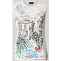 Marc Cain Tanktop mit geripptem Rundhalsausschnitt in Offwhite, Größe 36 Marc Cain Tanktop mit geripptem Rundhalsausschnitt in Offwhite, Größe 36 von Marc Cain