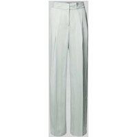 Marc Cain Wide Fit Bundfaltenhose aus Viskose-Leinen-Mix in Mint, Größe 38 von Marc Cain