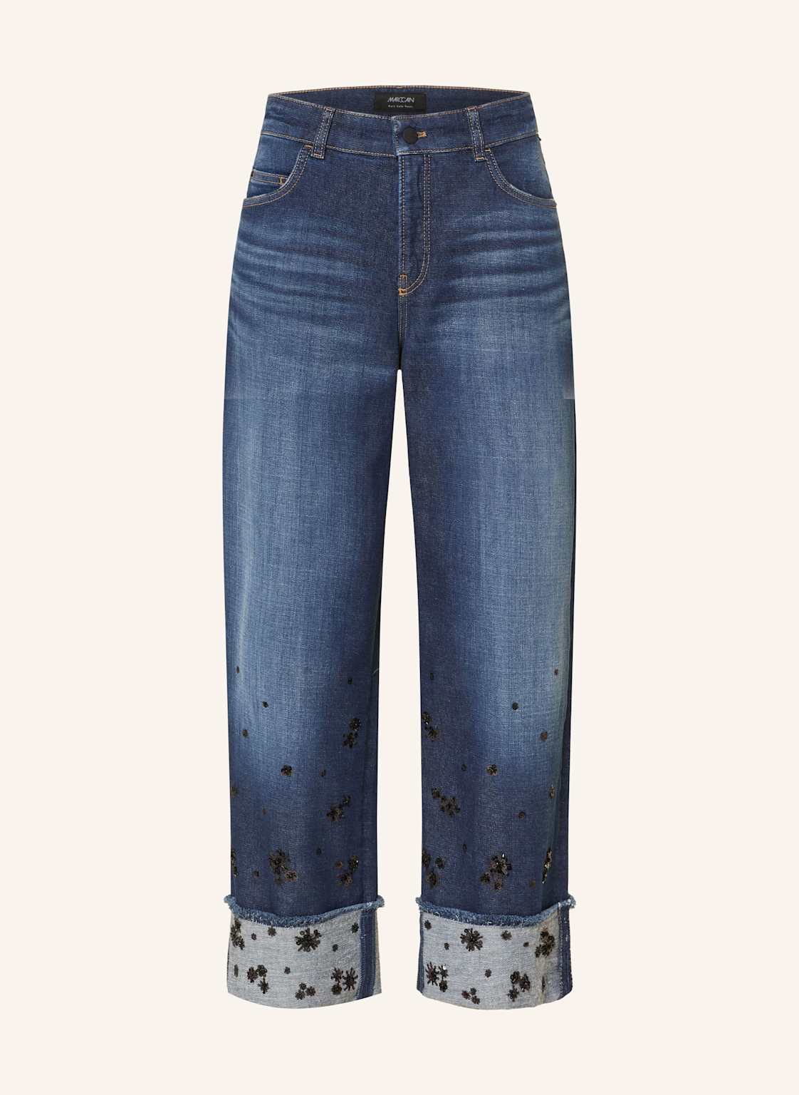 Marc Cain Wide Leg Jeans Wukari Mit Pailletten blau von Marc Cain
