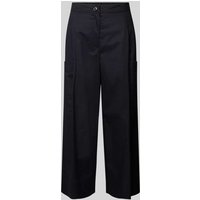 Marc Cain Wide Leg Stoffhose mit Bundfalten in Marine, Größe 44 von Marc Cain