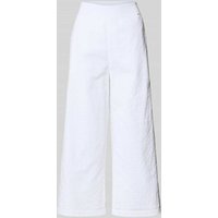 Marc Cain Wide Leg Stoffhose mit Lochstickerei in Weiss, Größe 42 Marc Cain Wide Leg Stoffhose mit Lochstickerei in Weiss, Größe 42 von Marc Cain