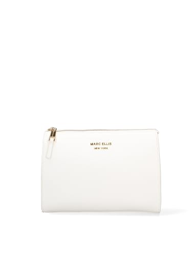 Marc Ellis New York Damen Clutches Textile Polyurethan 23x16,5x6,5 cm, Weiß und Gold., Einheitsgröße von Marc Ellis New York