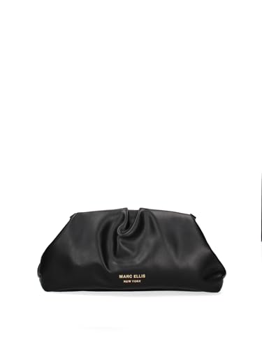 Marc Ellis New York Damen Clutches Textile Polyurethan 30x15x6 cm, Schwarz und Gold., Einheitsgröße von Marc Ellis New York
