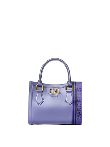 Marc Ellis New York Damen Handtasche Rubber 100% Rubber 19x15x10 cm, Lila und Gold, Einheitsgröße von Marc Ellis New York