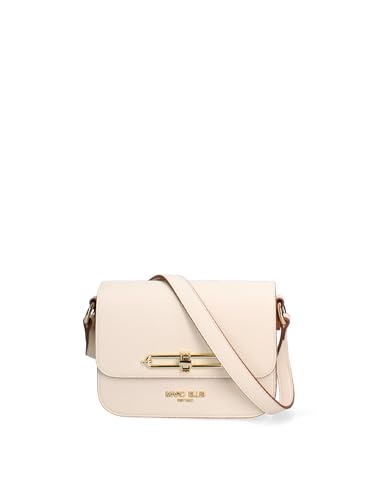 Marc Ellis New York Damen Handtasche Textile Polyurethan 10x13,5x7 cm, Weiß und Hellgold, Einheitsgröße von Marc Ellis New York