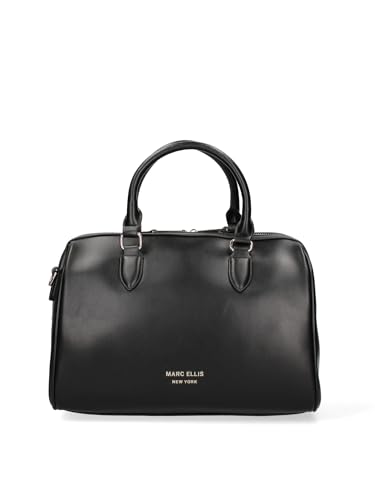 Marc Ellis New York Damen Handtasche Textile Polyurethan 30x21,5x11 cm, Schwarz und Silber, Einheitsgröße von Marc Ellis New York