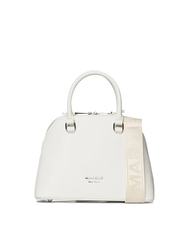 Marc Ellis New York Damen Handtasche Textile Polyurethan 30x22x13 cm, Weiß und Silber, Einheitsgröße von Marc Ellis New York