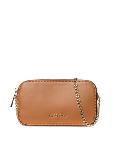 Marc Ellis New York Damen-Handtasche aus echtem Leder, hergestellt in Italien, 19 x 11 x 2 cm, Leder und Gold, Einheitsgröße von Marc Ellis New York