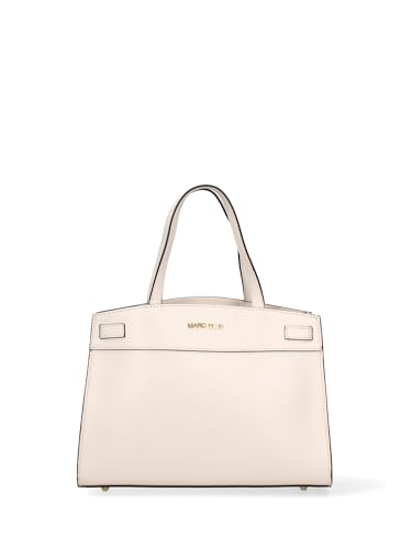 Marc Ellis New York Damen-Handtasche aus echtem Leder, hergestellt in Italien, 21,5 x 17 x 8,5 cm, Milch Und Gold, Einheitsgröße von Marc Ellis New York