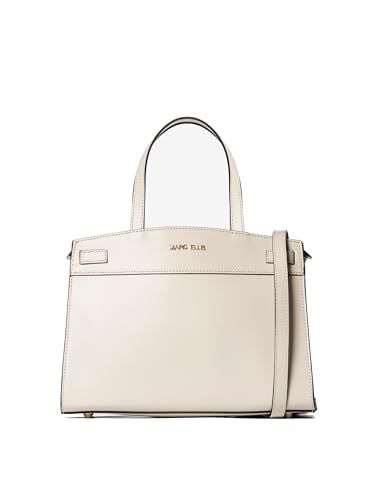 Marc Ellis New York Damen-Handtasche aus echtem Leder, hergestellt in Italien, 28,6 x 22 x 11 cm, Milch Und Gold, Einheitsgröße von Marc Ellis New York