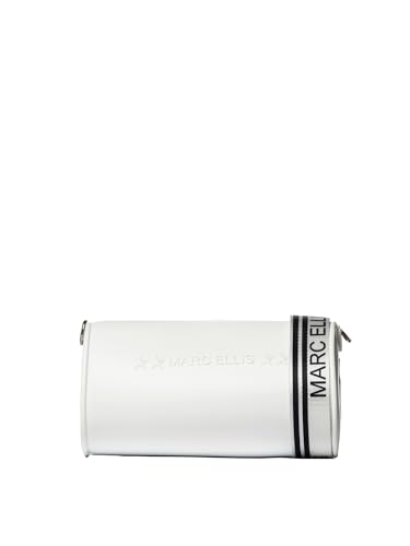 Marc Ellis New York Damen Schultertasche Rubber 100% Rubber 24x13x13 cm, Milch Und Silber, Einheitsgröße von Marc Ellis New York