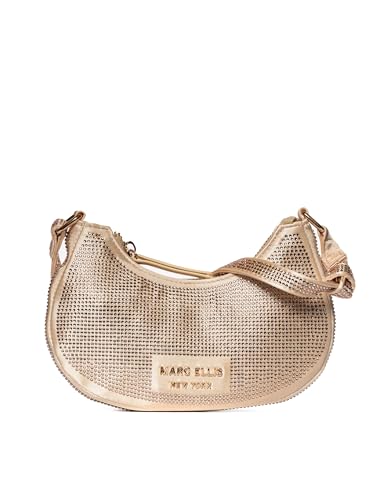 Marc Ellis New York Damen Schultertasche Textile Polyurethan 21 x 10 x 4 cm, gold, Einheitsgröße von Marc Ellis New York