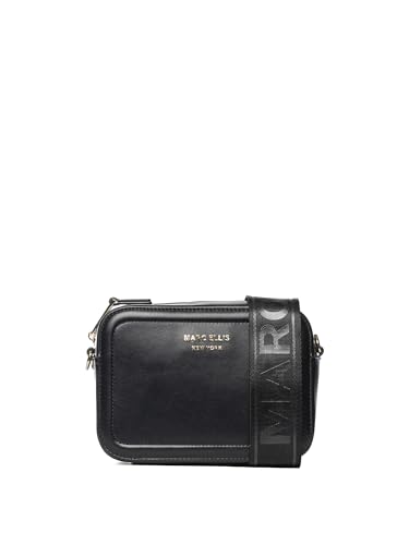 Marc Ellis New York Damen Schultertasche Textile Polyurethan 22x20x9 cm, Schwarz und Gold., Einheitsgröße von Marc Ellis New York