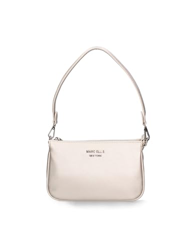 Marc Ellis New York Damen Schultertasche Textile Polyurethan 24x15x11 cm, silber / schwarz, Einheitsgröße von Marc Ellis New York