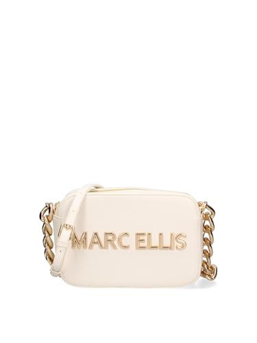 Marc Ellis New York Damen Schultertasche Textile Polyurethan 25x17x9 cm, Milch Und Gold, Einheitsgröße von Marc Ellis New York