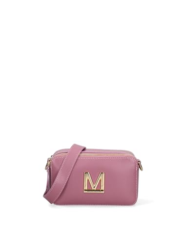 Marc Ellis New York Damen-Schultertasche aus echtem Leder, hergestellt in Italien, 20 x 12 x 8 cm, Flieder und Gold, Einheitsgröße von Marc Ellis New York