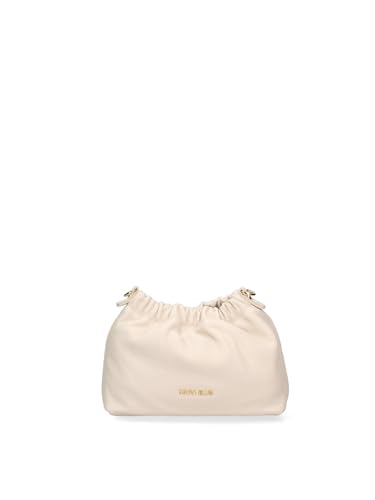 Marc Ellis New York Damen-Schultertasche aus echtem Leder, hergestellt in Italien, 21 x 16,5 x 7,5 cm, Milch Und Gold, Einheitsgröße von Marc Ellis New York