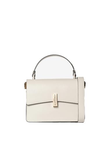 Marc Ellis New York Damen-Schultertasche aus echtem Leder, hergestellt in Italien, 22 x 16 x 7 cm, Milch Und Gold, Einheitsgröße von Marc Ellis New York