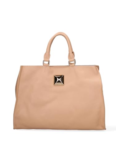 Marc Ellis New York Damen-Schultertasche aus echtem Leder, hergestellt in Italien, 36 x 23 x 2 cm, Karamell, Einheitsgröße von Marc Ellis New York