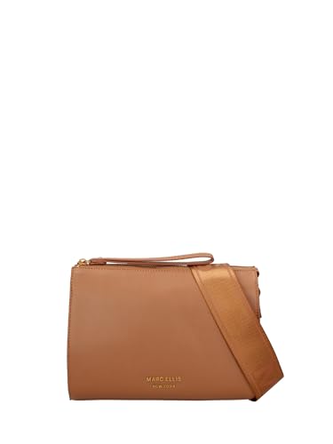 Clutch Damen PVC Veganes Produkt 18 x 25 x 7 cm MARC POUCH-PARENT, Karamell von MARC ELLIS