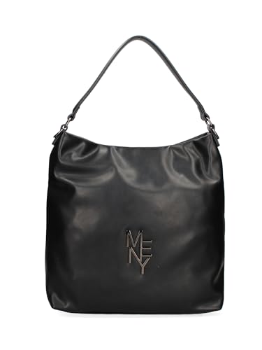 Damen Handtasche Rubber 100% Rubber 23.5x14.5x9.5cm EVELYN NY-PARENT, Schwarz und Grau. von MARC ELLIS