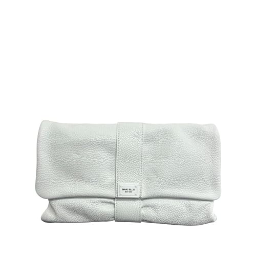 MARC ELLIS Riana Plate Do White/White Clutch mit Schultergurt Handtasche aus Leder, Weiß von Marc Ellis