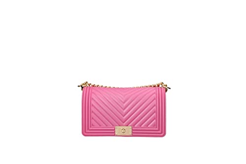 MARC ELLIS Flat-m Umhängetasche aus EVA. Frontklappe geschlossen mit Knopf. Maße 25 x 18 x 8 cm., fuchsia, Einheitsgröße von Marc Ellis