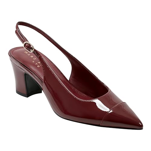 Marc Fisher LTD Damen Blakeley Pumps, Dunkelrotes Lackleder 600, 39.5 EU von Marc Fisher LTD