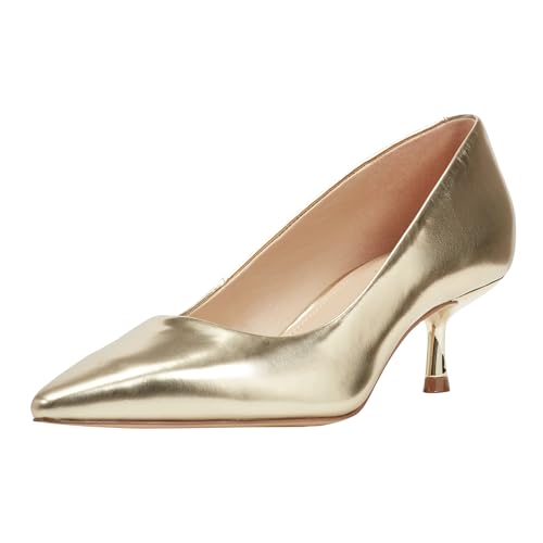 Marc Fisher LTD Damen Calynna Pumps, Gold Mirror Metallic Leder 710, 39.5 EU von Marc Fisher LTD