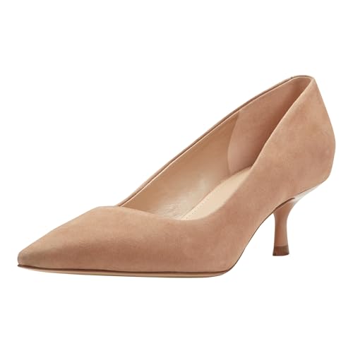 Marc Fisher LTD Damen Calynna Pumps, Medium Natural Suede 101, 37.5 EU von Marc Fisher LTD