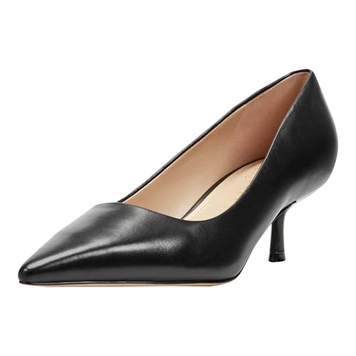 Marc Fisher LTD Damen Calynna Pumps, Schwarzes Leder, 38 EU von Marc Fisher LTD