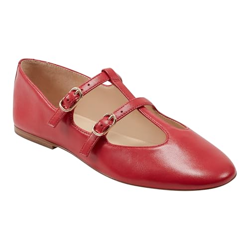 Marc Fisher LTD Damen Evie Ballerinas, Rotes Leder 610, 38 EU von Marc Fisher LTD