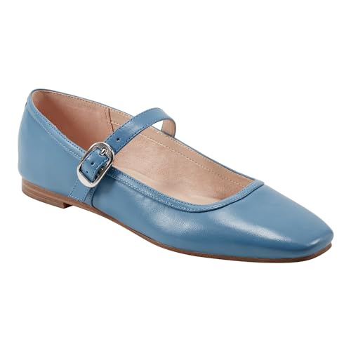 Marc Fisher LTD Damen Garissa Ballerinas, Blaues Leder 420, 39 EU von Marc Fisher LTD