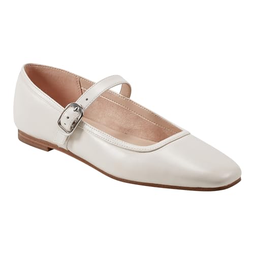 Marc Fisher LTD Damen Garissa Ballerinas, Elfenbeinfarbenes Leder 150, 41 EU von Marc Fisher LTD