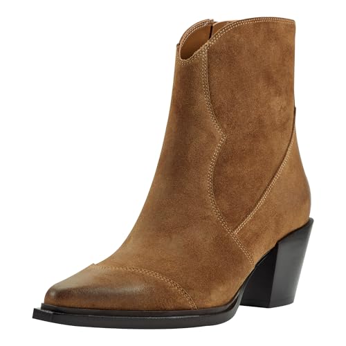 Marc Fisher LTD Damen Giulie Stiefelette, Medium Natural Suede 101, 39 EU von Marc Fisher LTD