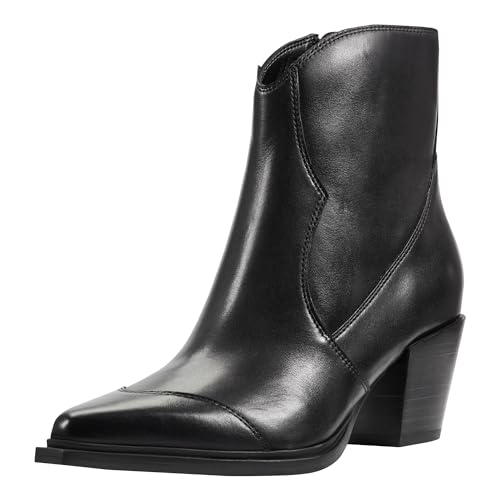 Marc Fisher LTD Damen Giulie Stiefelette, Schwarzes Leder 001, 38 EU von Marc Fisher LTD