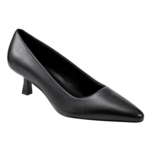 Marc Fisher LTD Damen Kendri Pumps, Schwarzes Leder, 39 EU von Marc Fisher LTD