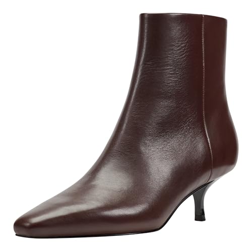Marc Fisher LTD Damen Kiona Stiefelette, Dunkelbraunes Leder 200, 39 EU von Marc Fisher LTD